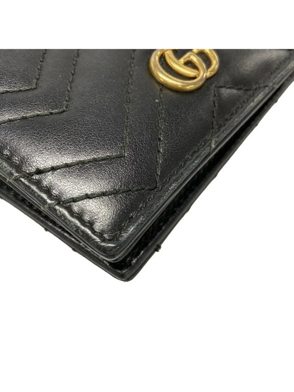 ★SOLD★ Gucci Coin Case GG Marmont Black Leather - Picture 6 of 13